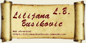 Lilijana Bušiković vizit kartica